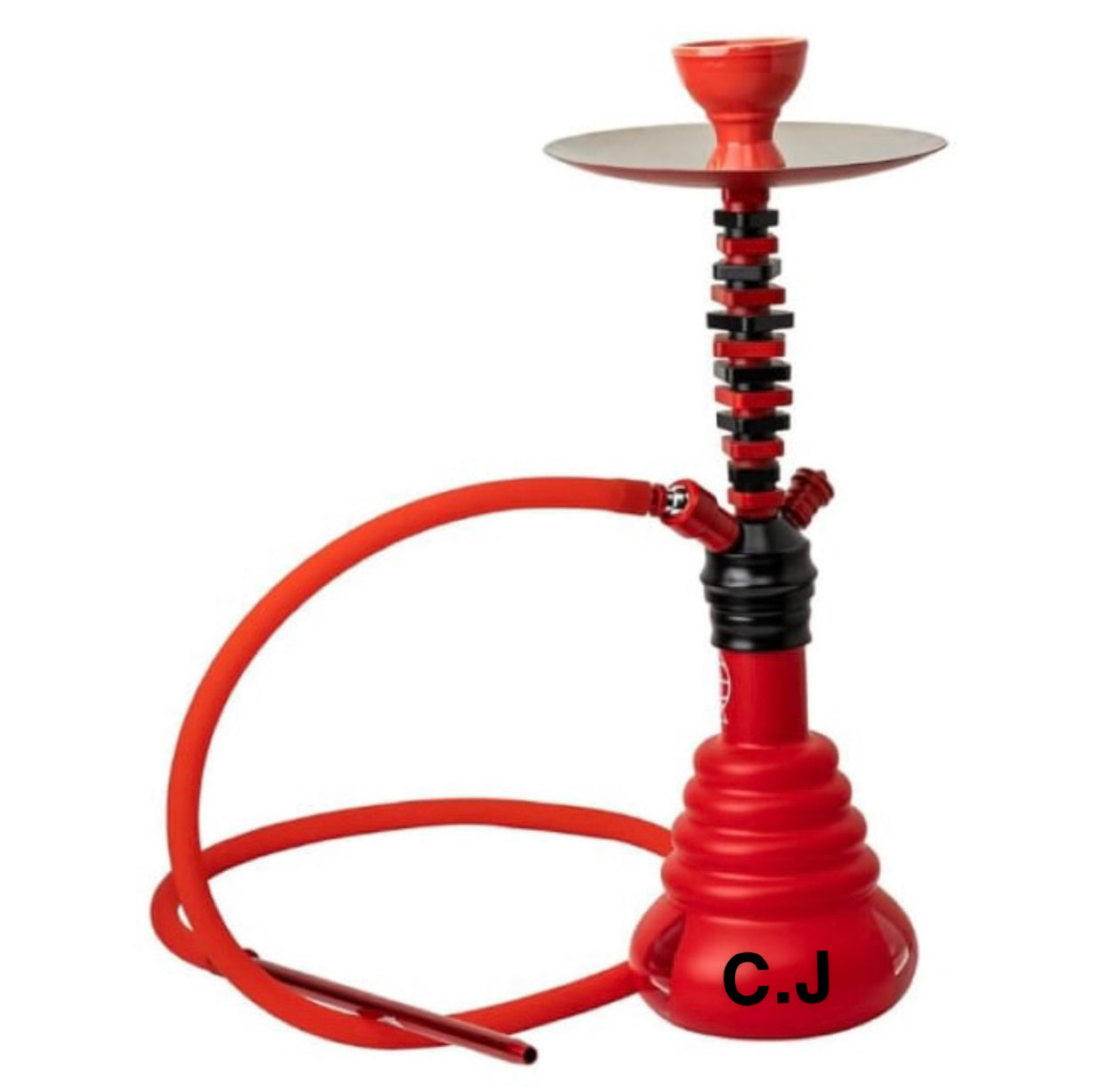 Red & Black Steel Neck Shisha